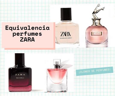 Equivalencia de las colonias de Zara: perfumes .